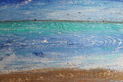 Painting on wood using beach sand 16 x 20