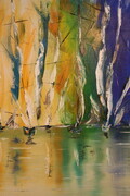 Colourful Sail 18 x 24 oil wrapped canvas sold
