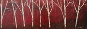 Red Forest Birch 12 x 36 Acrylic sold