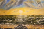 Rough Water 24 x 36 oil $275