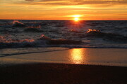 Shoreline sunset