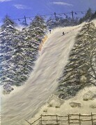 Ski Lift  16x20 acrylic