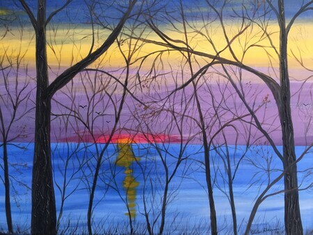 Spring Sunset  24 x 36 acrylic $495