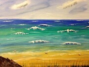 Turquoise Water  16 x 20 Water Mixable oil  sold